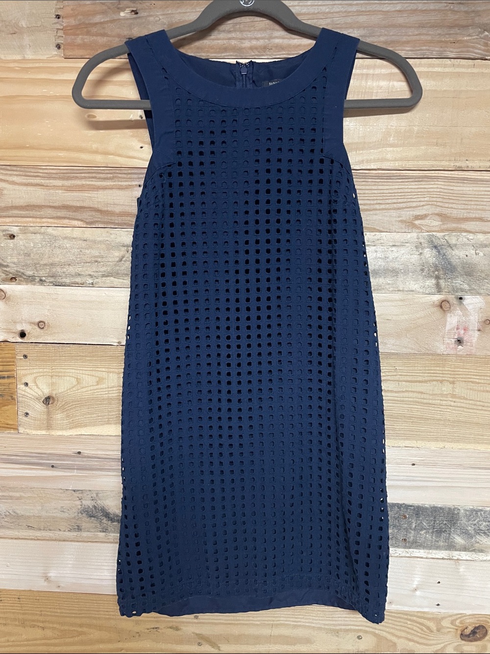Banana Republic size 00 Petite Navy Blue Sleeveless Lightweight Crewneck Dress